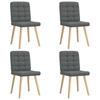 Dining Chairs, 4 Pcs, Dark Gray, Fabric Upholstered