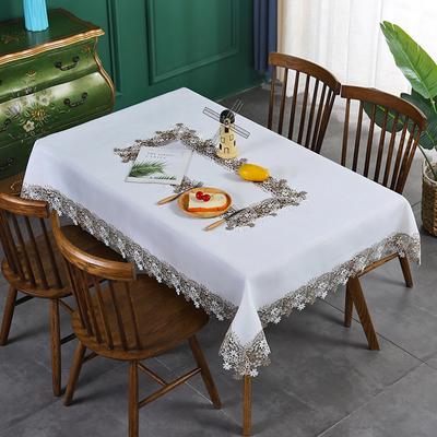 Neu Tuch Spitze Tischdecke Tee Tisch Staub Abdeckung Polyester Tisch Tischdecke Runde Tisch