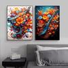 Abstract Graffiti Pistol Posters and Prints Canvas Paintings Wall Art Pictures for Living Room Home Decoration