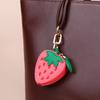 Mini Cherry Fruit Shape Coin Purse Strawberry Cute Pu Leather Pendant Korean Style Keychain Earphone Bag Mini Storage Bag