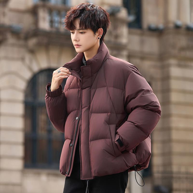 

Мужская зимняя куртка-пуховик с воротником-стойкой, утепленная куртка-хлеб, легкая и теплая, утолщенная короткая куртка 3XL