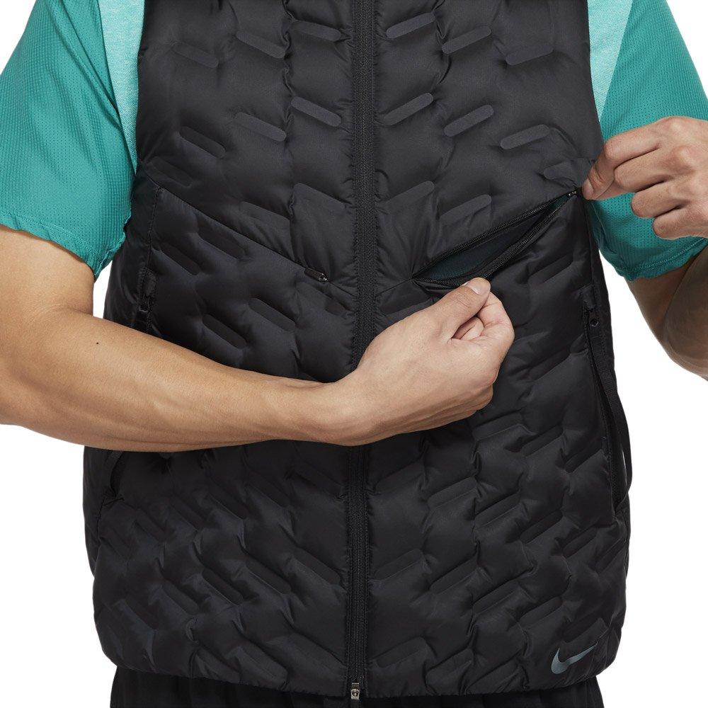 Nike Solid Color Zipper Sleeveless Vest Men Tops Black DD5695-010