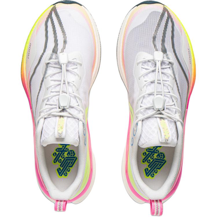Li Ning Children Red Rabbit 8 Pro Comfortable Versatile Shock Absorbing Durable Low Top Running Shoes Kids sneaker White YKFV154-5
