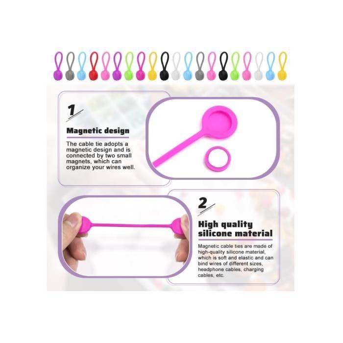 Cable Ties - 20 Pcs - High-quality Silicone - Reusable - Tear-resistant