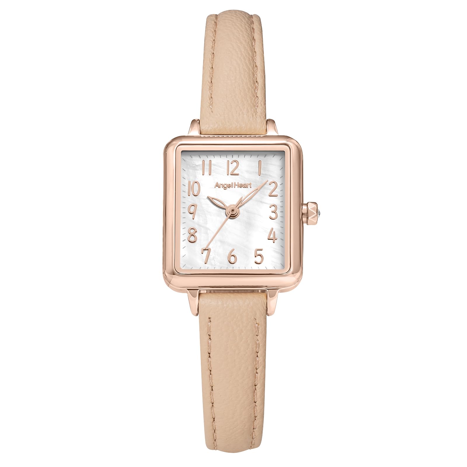 

AngelHeart Little Heart Watch Quartz 3 ATM Water Mineral White Pearl Stainless Steel Women s LH21P-PK-Q-AM, Movement, Resistance, Glass, Dial,