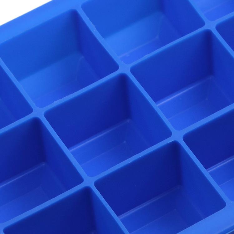 Silikon-Eisbox, quadratisch, für Eiswürfel, Schleifmittel, für die Hausbar, DIY-Eismaschine, 15 Gitter, Silikon-Eisgitter