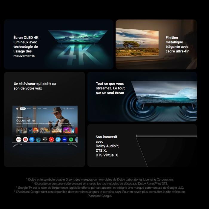 QLED 4K Screen - XIAOMI - TV A Pro 65 - Dolby Audio - HDR10+ - Smart TV