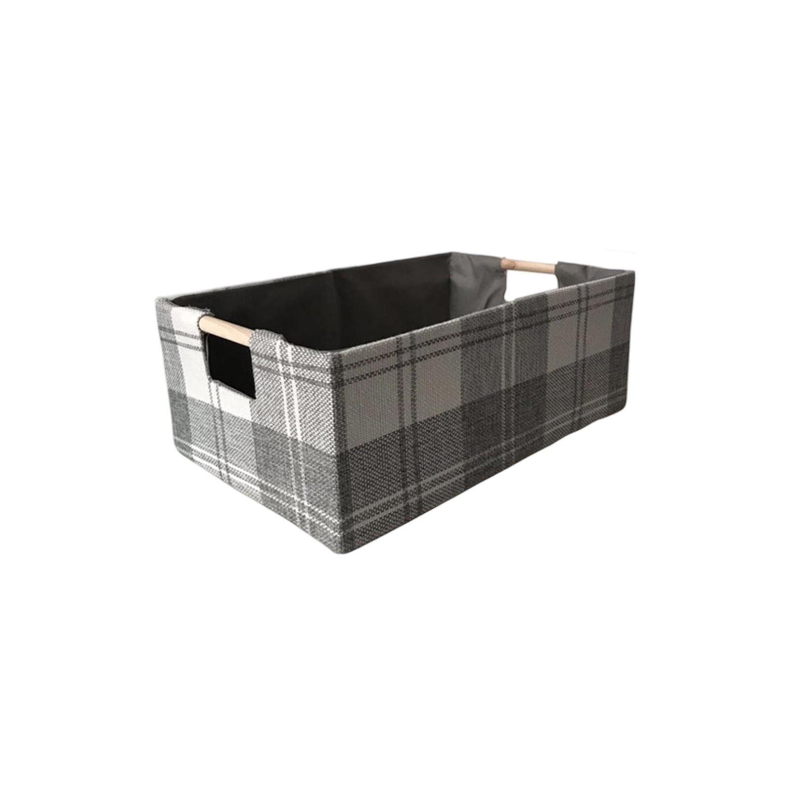 

Multi Purpose Cloth Storage Basket For Home Organization With Sturdy Wooden Handles And Eco Friendly Design S белый