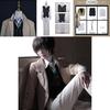 Luksusowy Kostium Cosplay Dazai Osamu Peruka Płaszcz Bungo Stray Dog Halloween Karnawał