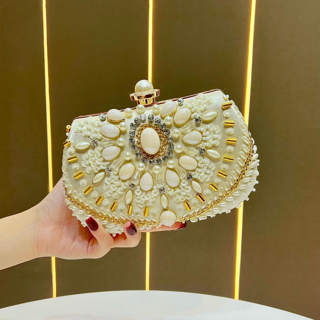 Evening Banquet Formal Dress Handbag Shoulder Bag Women's Bag Diamond-encrusted Clutch Bag