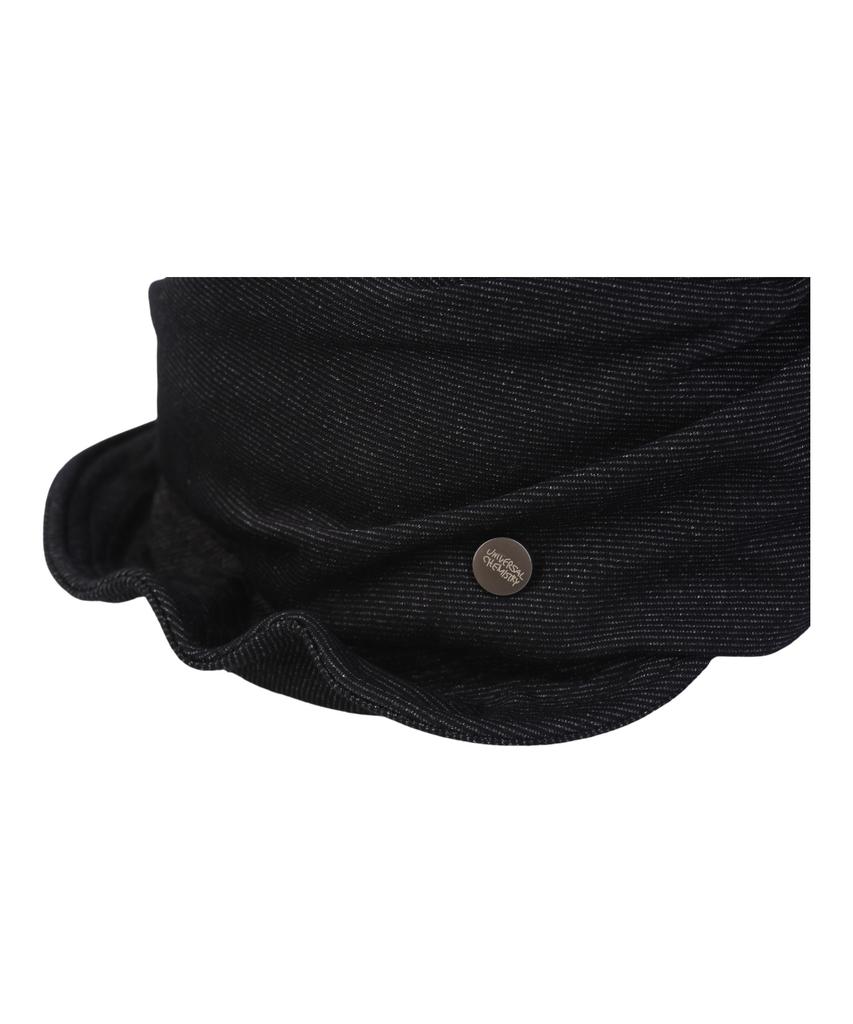 Yunibeosyeolkemiseuteuli Wire Wrinkle Poly Black Marine Cap