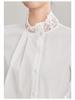 Women's Retro Lace Collar Long Sleeve High-Density Cotton Shirt - Spring New Arrival