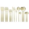 30Pcs Matte Gold Cutlery Set Stainless Steel Dinnerware Knife Dessert Fork Spoon Dinner Silverware Kitchen Party Tableware Set