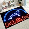 3D Man Truck Logo Motorcycle Carpet Rug for Bedroom Living Room Sofa Home Doormat Decor,Large Kids Play Non-slip Floor Mat