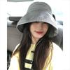 Fashionable Bucket Checkered Hat For Women Adjustable Size Uv Protection Cap Summer