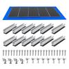14/12/10/6pcs Solar Panel Mounting Brackets Mid and End Clamps and Rails Kit for Roofing Solar Panels of Multiple Sized