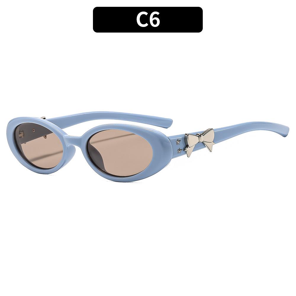 

Женские солнцезащитные очки, Винтажные овальные солнцезащитные очки, Солнцезащитные очки с декоративным бантом