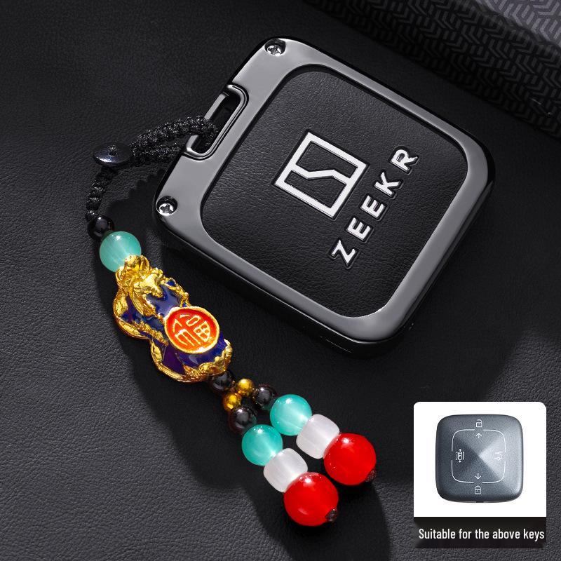 Bluetooth Schlüsseletui für Zeekr JiKe 007 - Auto Zubehör Schale, Schnalle und Herren Tasche