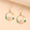 Trendy Cute Animal Drop Dangle Earrings For Women Girls Cat Rabbit Koi Dragon Colorful Enamel Golor Color Earrings Pendientes