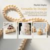 Elegant Faux Pearl Bead Cake Toppers Bow Cupcake Picks for Themed Party Wedding Birthday Event Decoration
