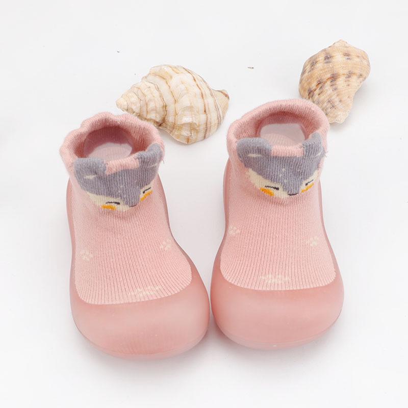 2023 Autumn Baby Walker Shoes: Soft Sole Breathable Floor Socks, Anti-Fall Heel, Trendy Cartoon Design