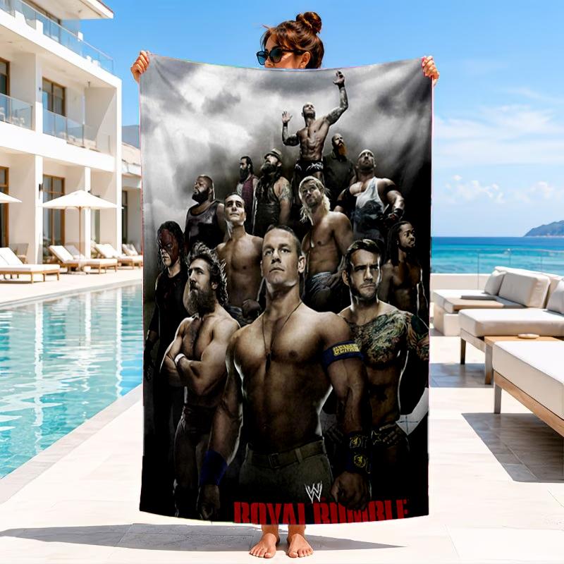 Wrestler Collage Beach Towel, Microfiber Beach Towel, Perfect For Pool, Beach, Travel, Home Decor Beach Party Fan Gifts