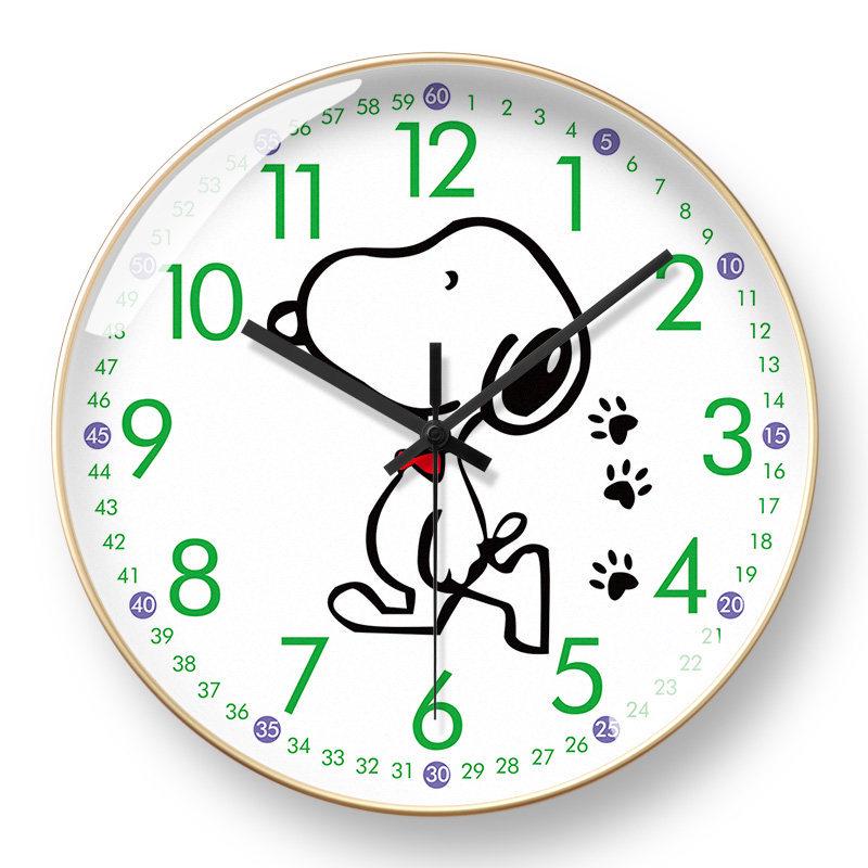 

Snoopy Silent Smart Radio-Controlled Cartoon Wall Clock for Kids Study Room 8 inches