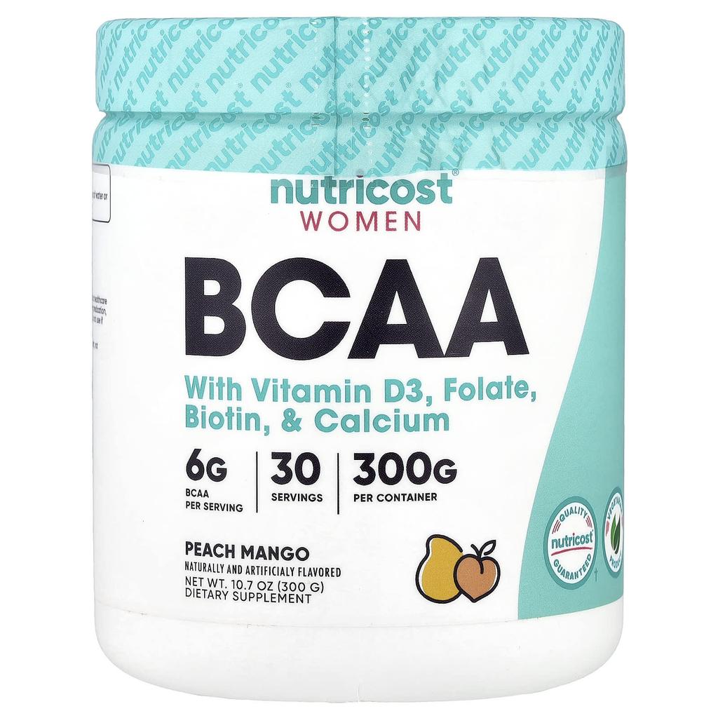 Women's, Bcaa with Vitamin D3, Folic Acid, Biotin, Calcium, Peach Mango Flavor, 300G (10.7Oz)