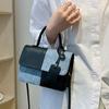 Women PU Leather Shoulder Bag Stylish Crossbody Bag Patchwork Handbag Stylish Top Handle Bag with Detachable & Adjustable Shoulder Strap for