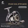 Qi Cheng's Electroplated Golf Spinning Reel - Micro Lure, Sea & Long Cast Fishing, All-Metal Line Cup.