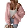 Women's Color V-Neck Long Sleeve Cardigan Sweater