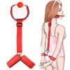Bondage 1 Bdsm Set Of Restraint Kit Mouth Ball Gag Restraint Set Handcuffs Female And Couple Adult Sex Toys Erotic Game Accessories