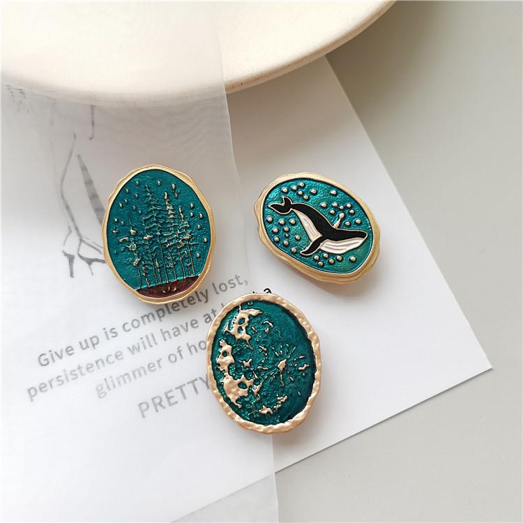 

Starry Night Enamel Whale Brooch