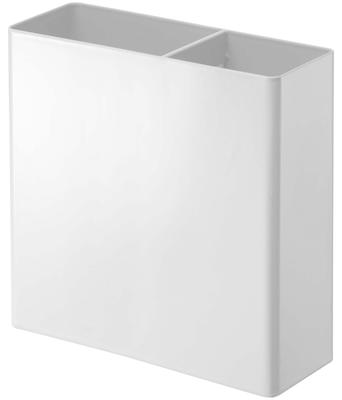 Yamazaki Magnetic Kitchen Tool Stand, White, Approx. W13.5 X D5 X H14cm, Tower-Shaped, Floating Storage, Easy Installation, 5146