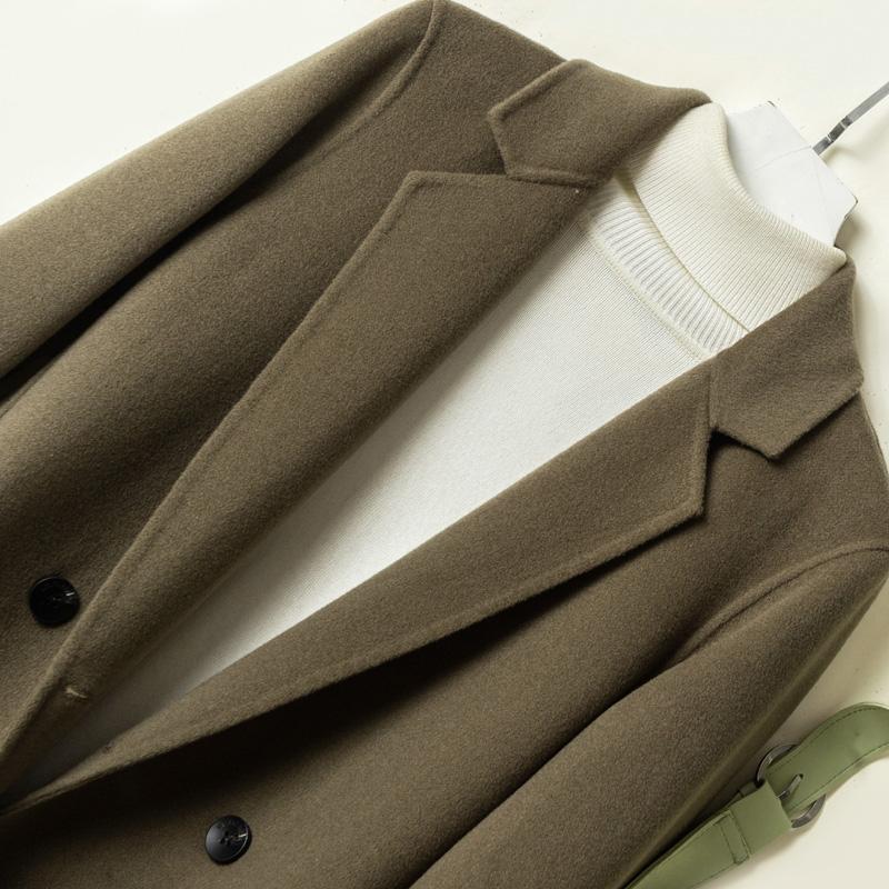 100% Wool Women Coat MODERN NEW SAGA Autumn Wool Blazer Handmade Pea Coat Winter Warm Wool Coat