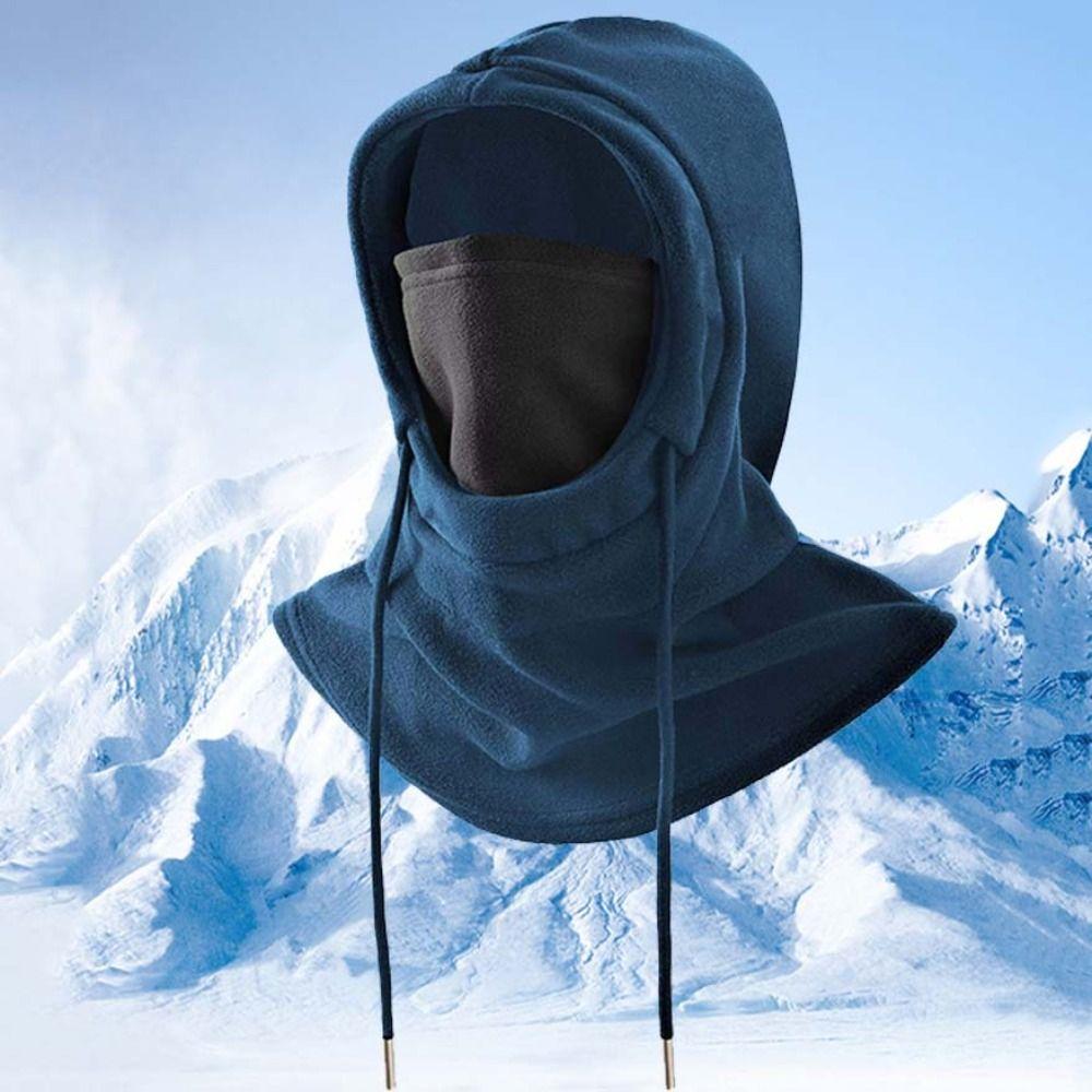Windproof Fleece Balaclava Hat Thermal Pullover Cap Fashion Masks Hood Beanies  Male