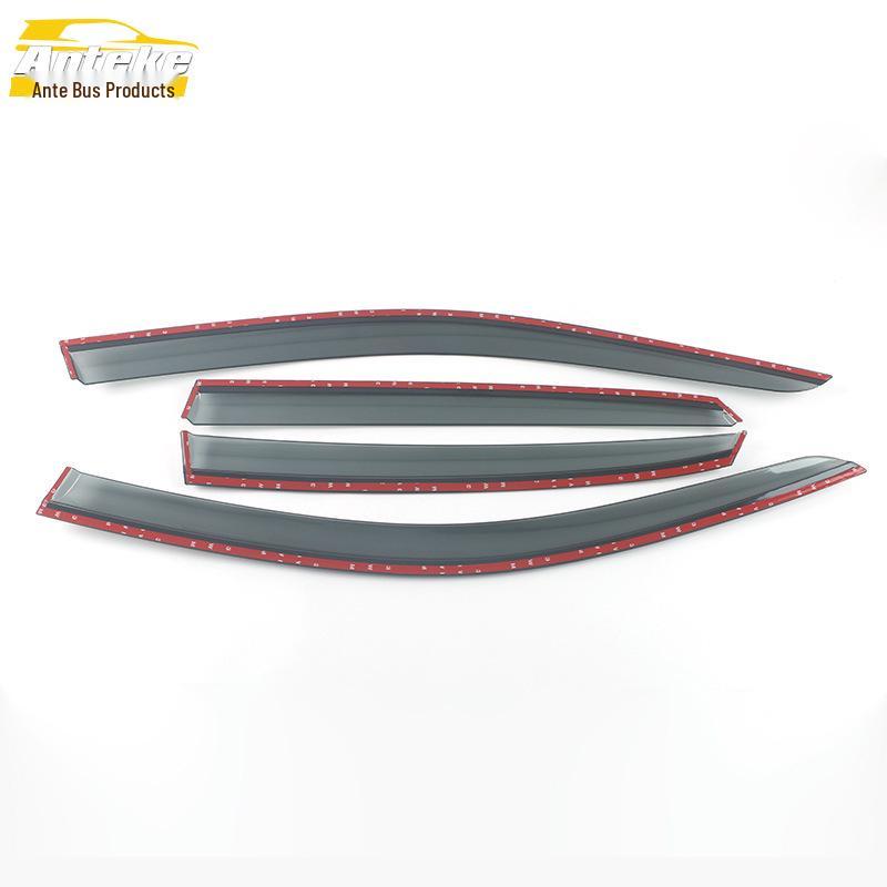 Sagitar Sun Visor & Rain Deflector: Stainless Steel Trim for 19 Rear Models