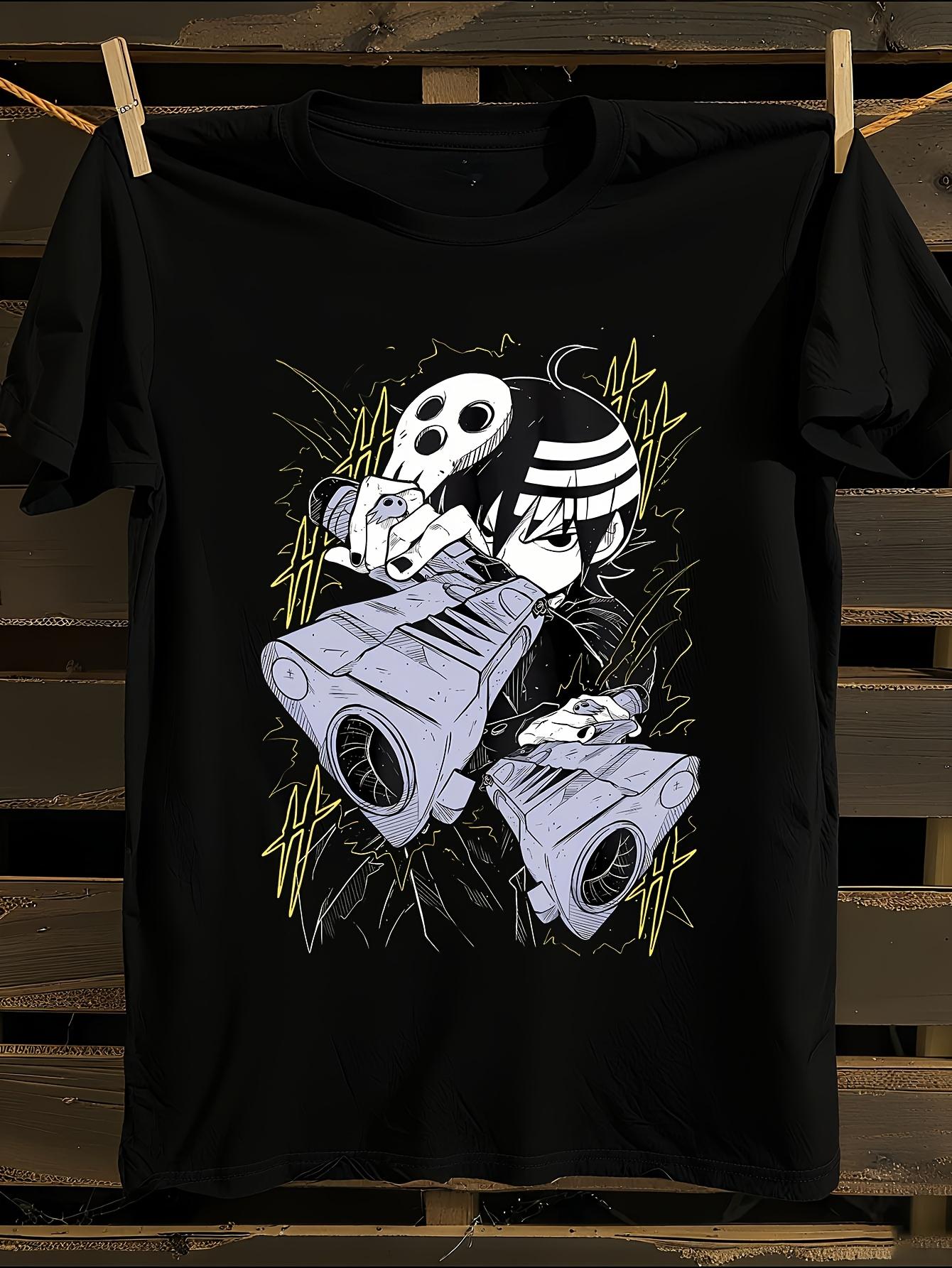 Anime Soul Eater Black Star and Death the Print T-shirt XXXL