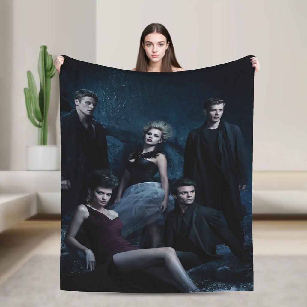 Damon Salvatore Blankets The Vampire Diaries Plush Funny Breathable Throw Blankets for Home Autumn/Winter