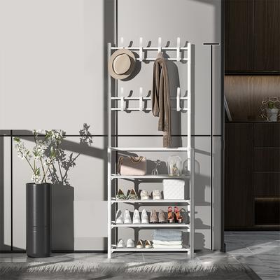 Cabide de Chão Moderno de Metal para Roupas Cabideiro com Prateleira para Armazenamento para Hall de Entrada 60cm