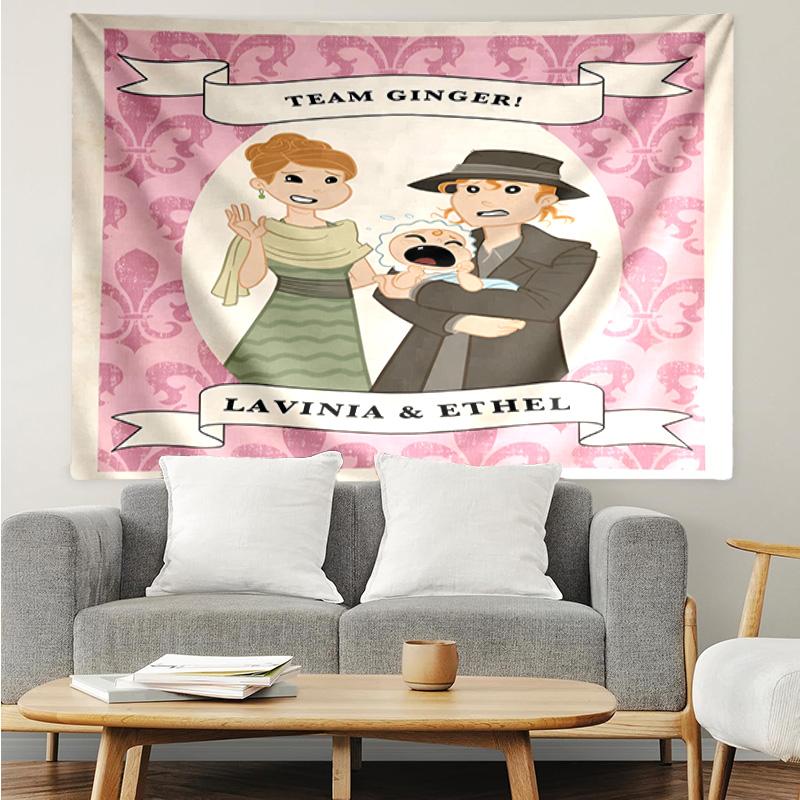 Downton Abbey Characters Quick-Dry Tapestry Hanging for Bedroom,Livingroom, Playroom,Decor Art Room Wall Tapestry Holiday and Birthday Gifts