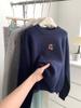 Korean Embroidered Bear Knit Sweater, Soft & Warm for Autumn/Winter