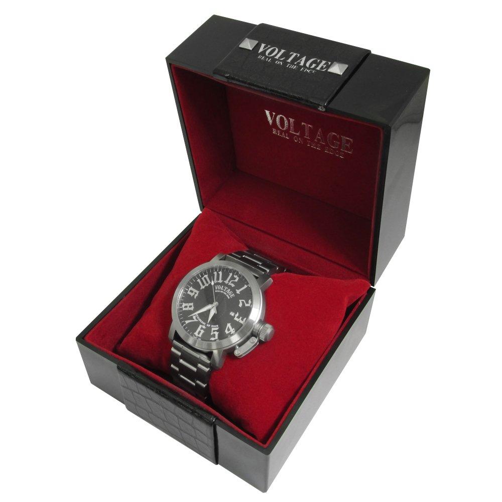 Voltage Watch SURVIVE Black Gold Skull Military Date Watch [Voltage] VO113B-02M-GD Men's