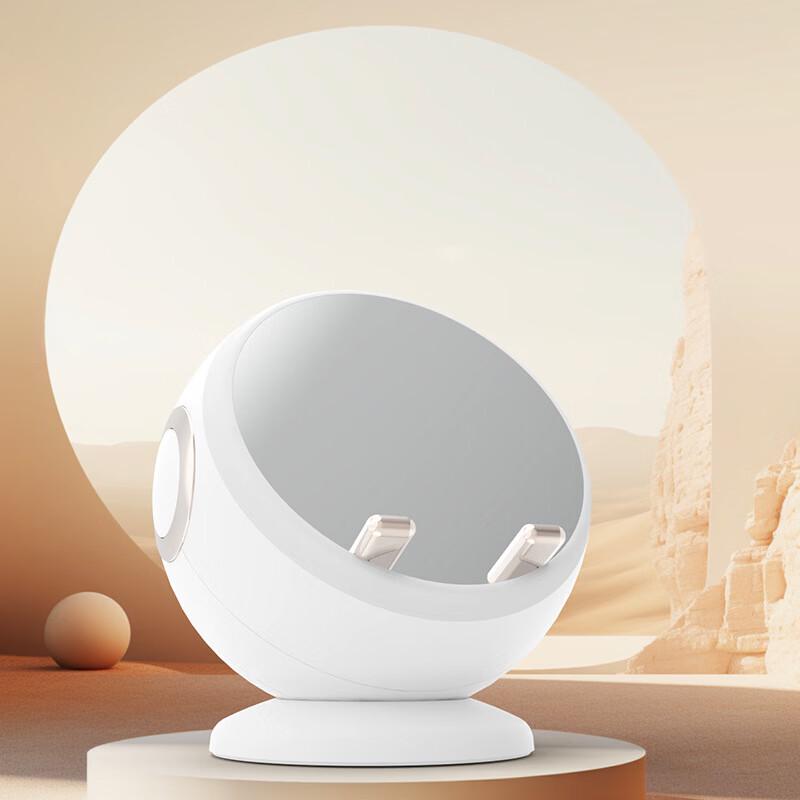 Smart Bluetooth Speaker with Alarm, Wireless Charger, and Mirror CN plug (adapter included)