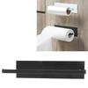 Carbon Steel Paper Towel Holder Wall Mounted Towel Bar Rack Paper Towel Roll Rack  Space Saving