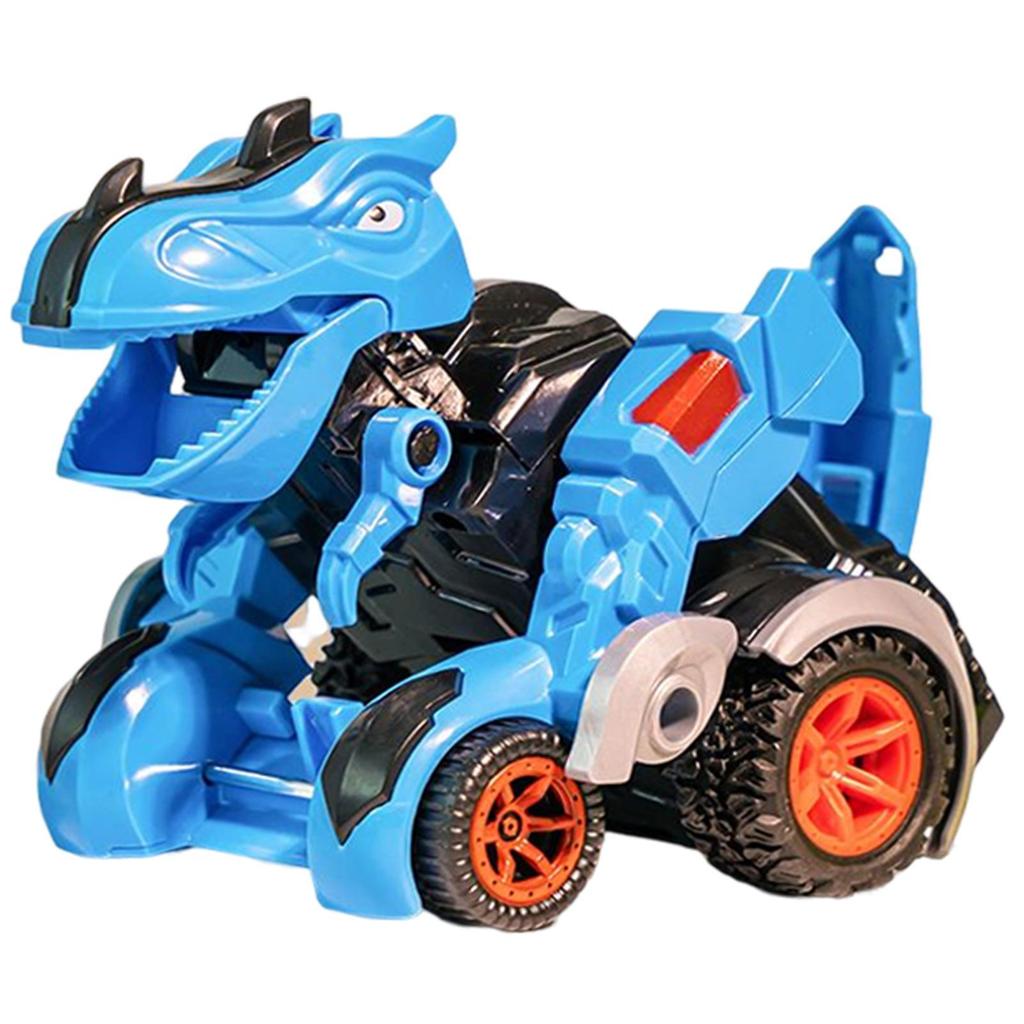 Pull Back Car Toy|Dinosaur Shape Transforming Vehicle Playsets|Friction Driving Dinosaur Carrier Ve