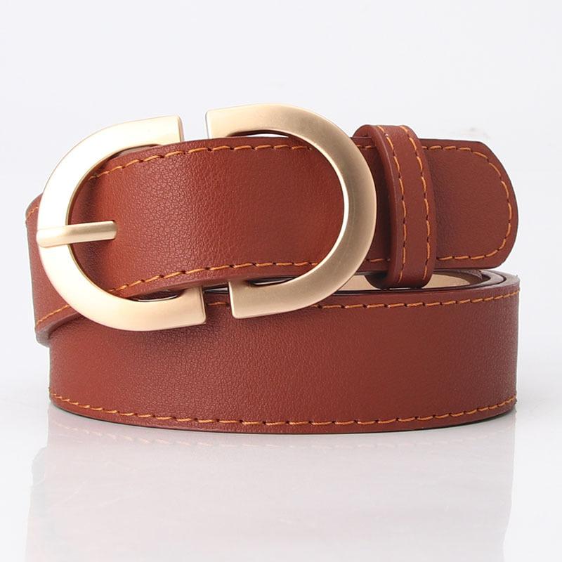 Damenmode-Gürtel, einfacher Gürtel mit Metallschnalle, für Damen, schwarzer Anzug, Jeans, Kleidungszubehör