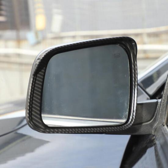 Carbon Side Mirror Rain Eyebrow Cover Trim Accessories For Dodge Durango 11-2024