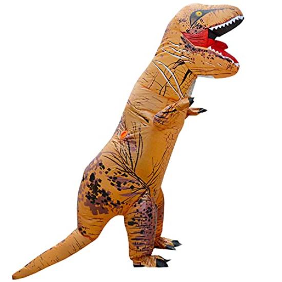 Leafdeer Adult Tyrannosaurus Inflatable Cosplay Costume Suit, T-REX (Brown)