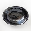 Marusankondo Mino Ware fave 240 Deep Plate Black Crystal